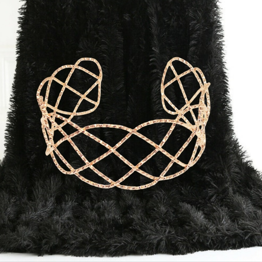Gold Tone Open Cuff Bracelet